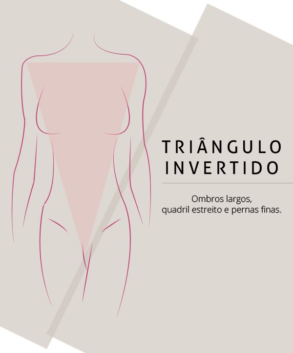 Roupa para corpo triângulo invertido