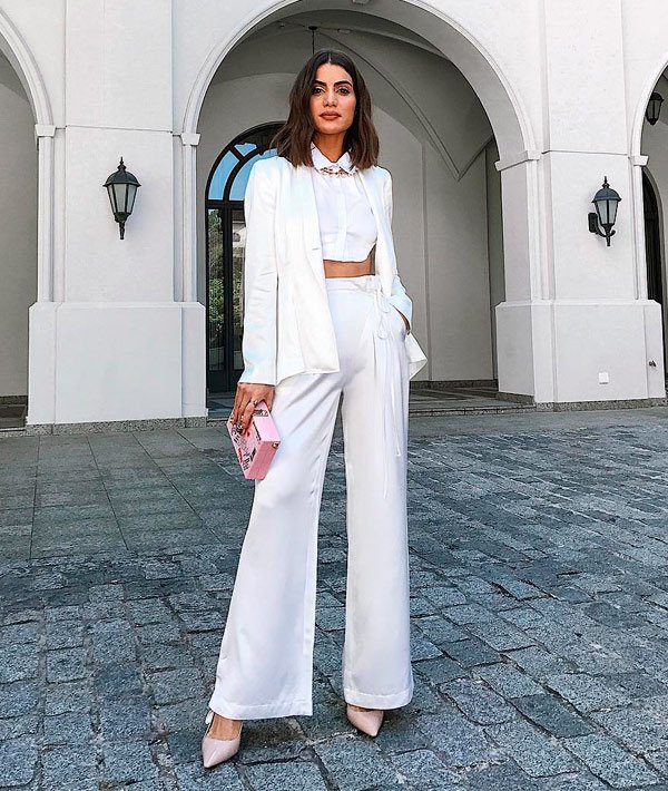 Camila Coelho - top-calca-blazer-look-monocromatico - monocromático - meia estação - street style