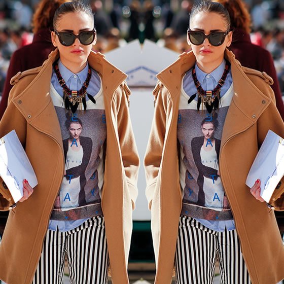 Striped and Coat