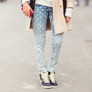 Polka Dot Denim