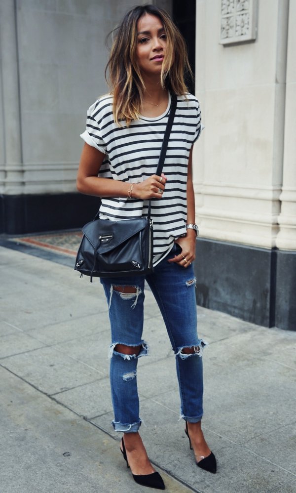 Julie-Sarinana-Street-Look-Stripes-Jeans