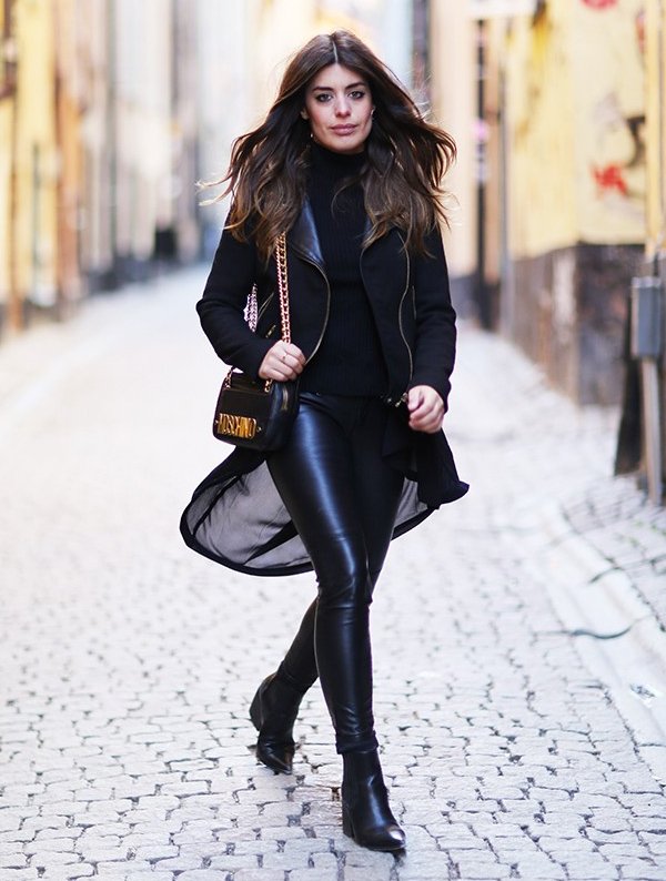 Street-Style-Black-Leather-Pants-Girl