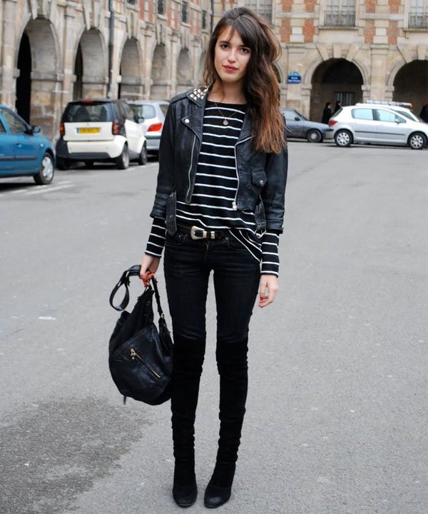 all-black-look-striped