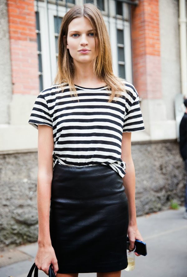 stripes-leather-skirt