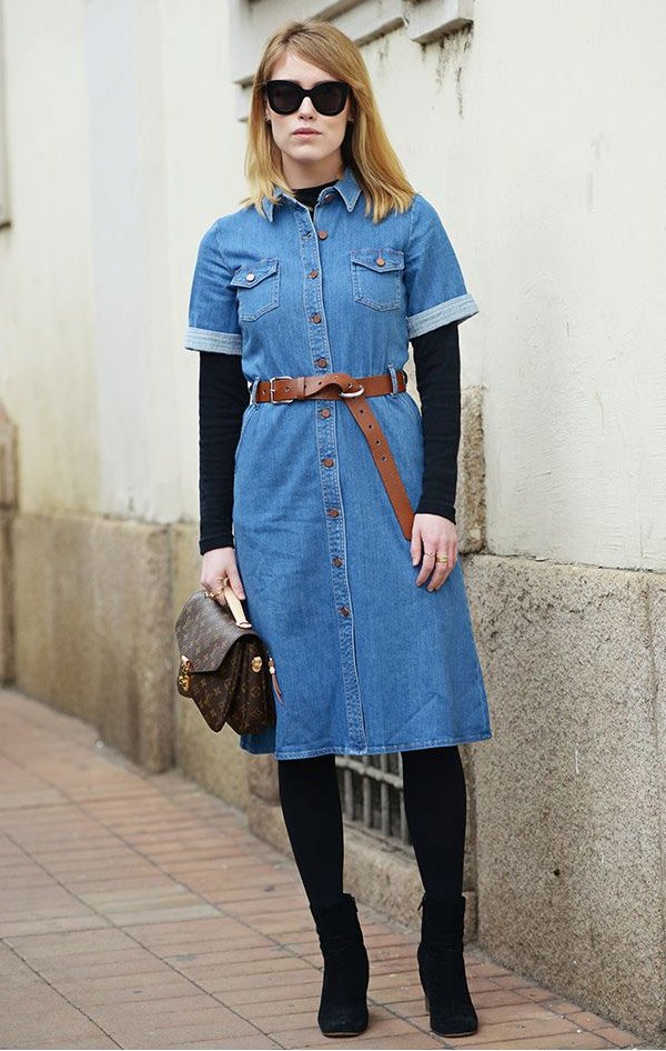 Street-Style-Jeans-Dress