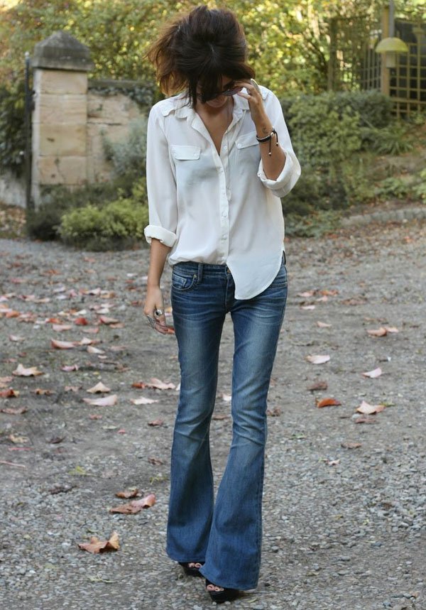 flare-jeans-street-style-white-shirt