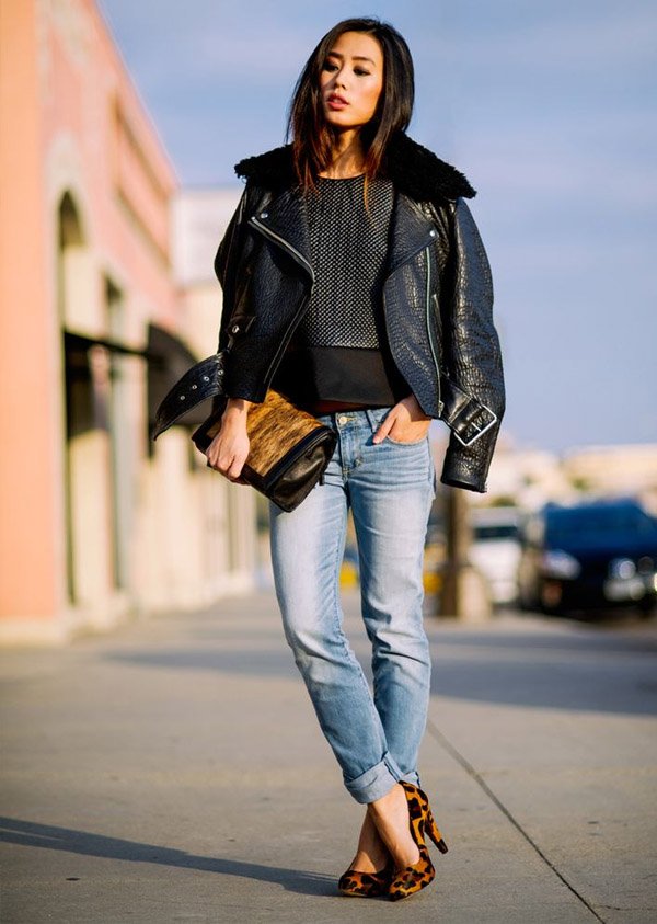 leather-jacket-street-style-animal-print-shoes