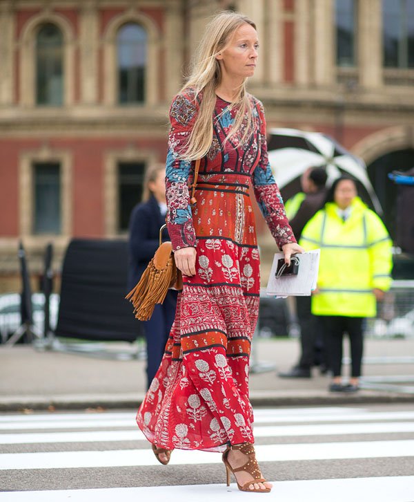 london-fashion-week-street-style-boho-dress-hippie