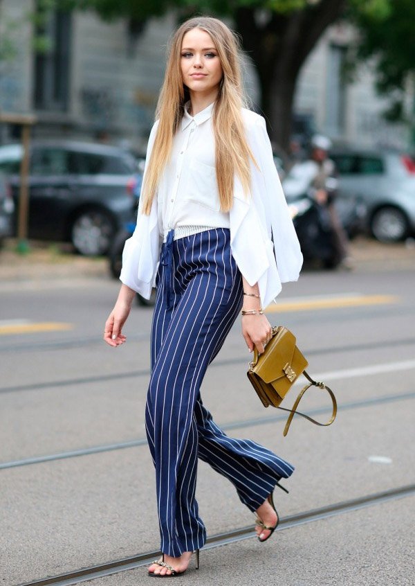 striped-pants-street-style-white-blouse-heels-chic-style