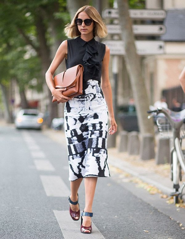 look-saia-midi-blusa-regata-total-black-and-white-street-style