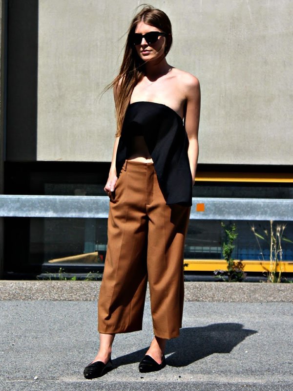 Calça Pantacourt Top Cropped Street Style