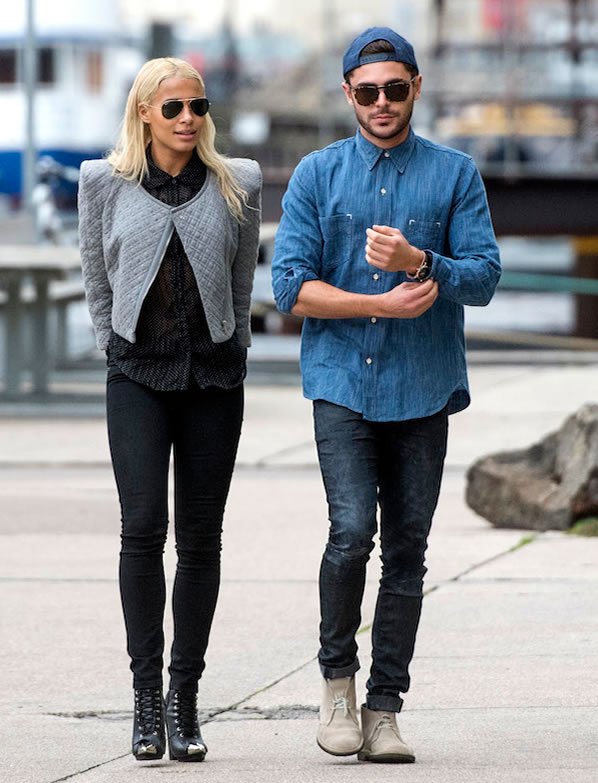 sami miró look total black and zac efron look jeans