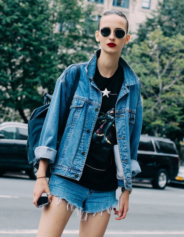 look total jeans street style