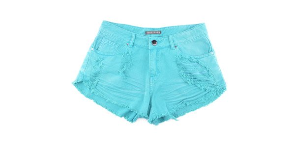 Shorts Jeans Turquesa