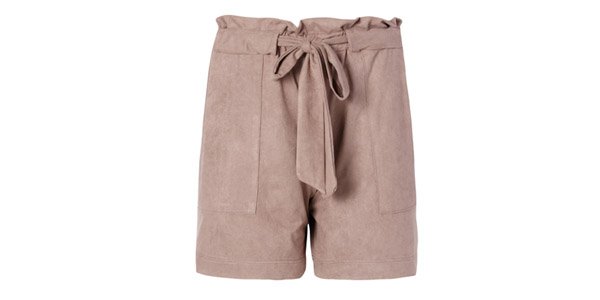 Shorts Marrom Suede