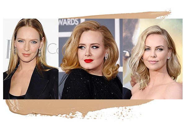 Adele, Charlize Theron e Uma Thurman Beleza Corretivo