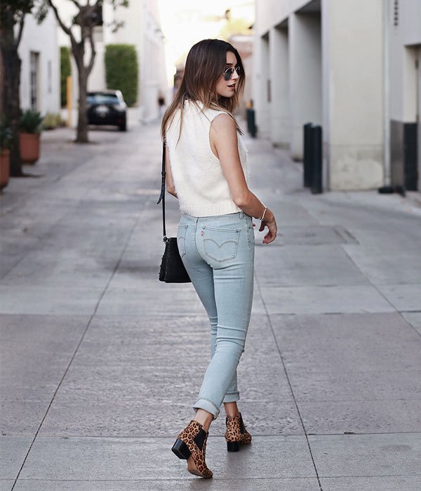 look skinny jeans ankle boots