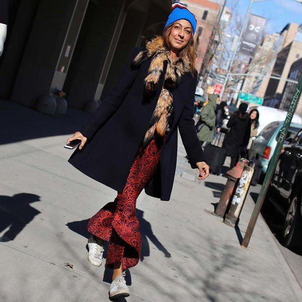 nyfw street style estampas e tênis