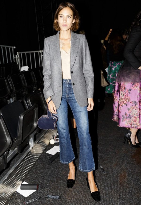 alexa chung cropped flare jeans