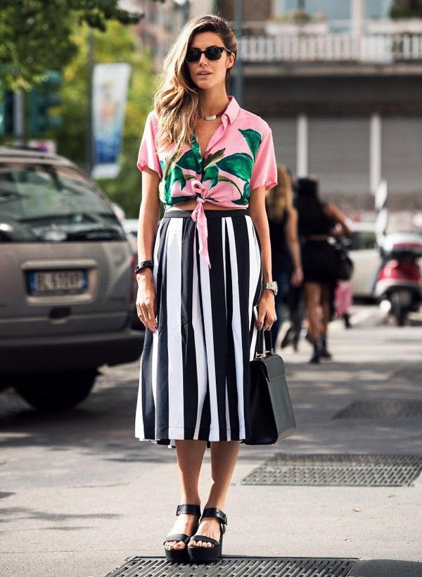 Street Style Midi Skirt Flatform
