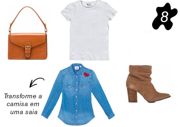 9-looks-pecas-camisa-jeans-usada-como-saia-tee-branca-bolsa-bege-bota-cano-curto-trendy