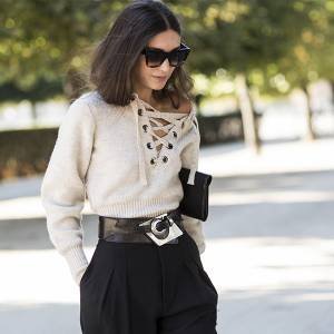 Lace Up Sweater