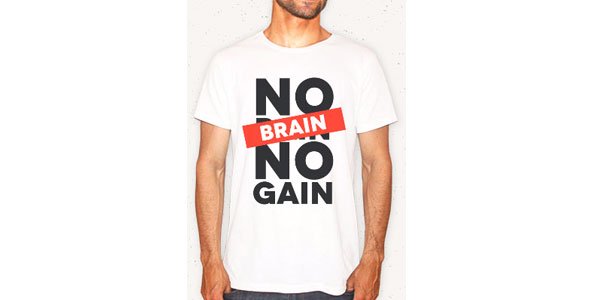 t-shirt vandal no brain no gain