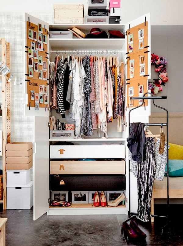 Ideias de como organizar o armário todo para ter ideias na hora de se vestir