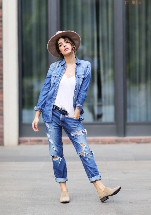como copiar look jeans com jeans da blogueira dulceida