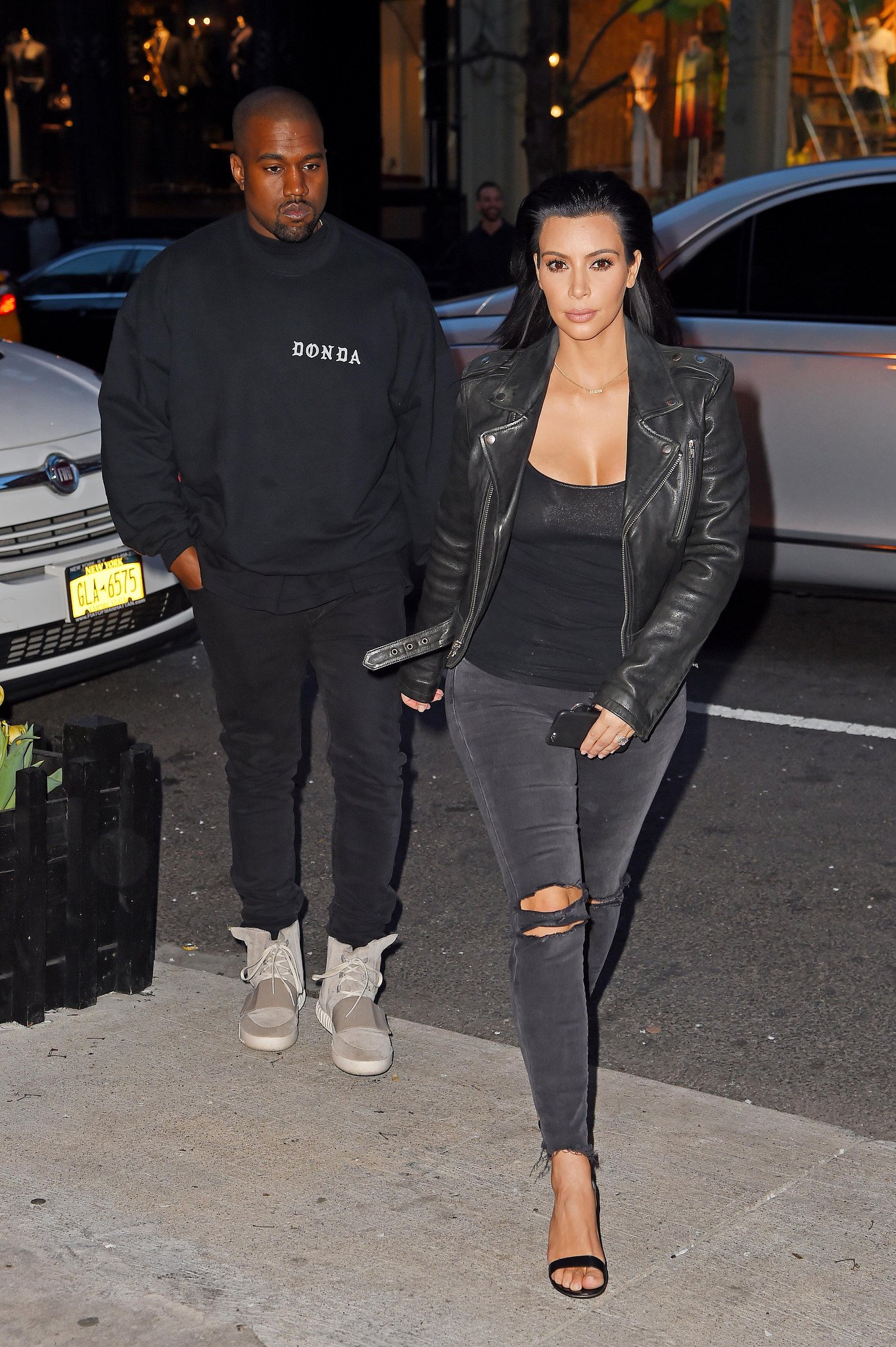 Kim Kardashian e Kanye West look casal