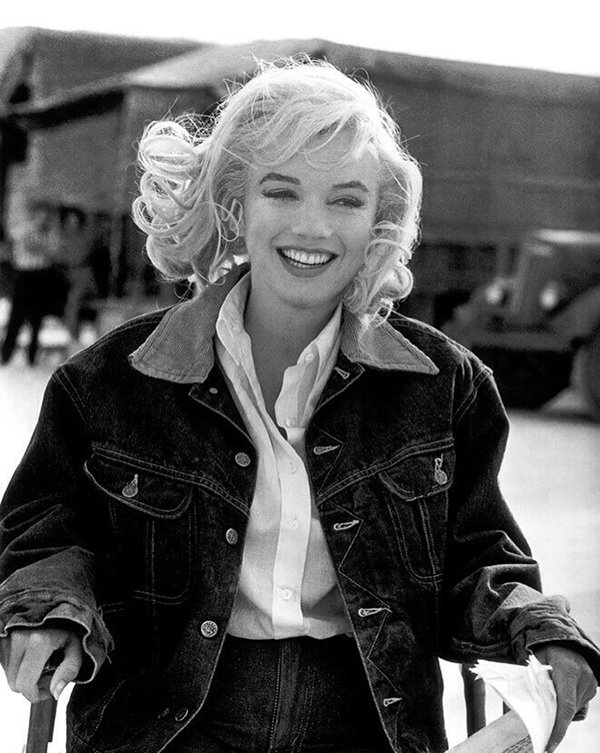 Marilyn Monroe jeans on jeans