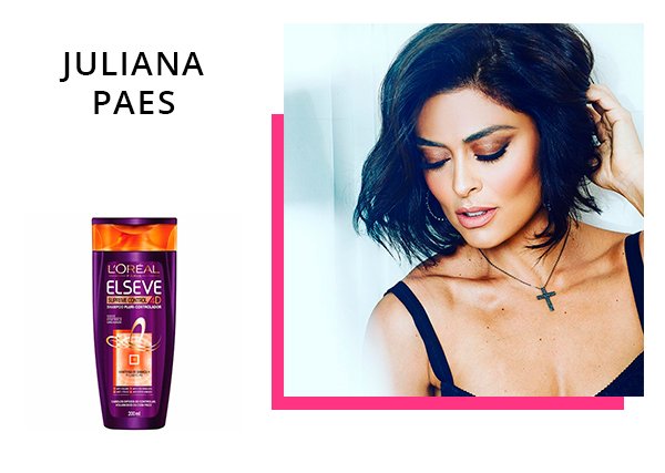 Juliana Paes usa shampoo novo da L'oreal