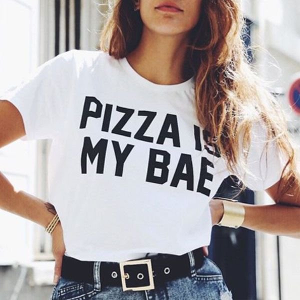 camiseta pizza is my bae desconto vandal