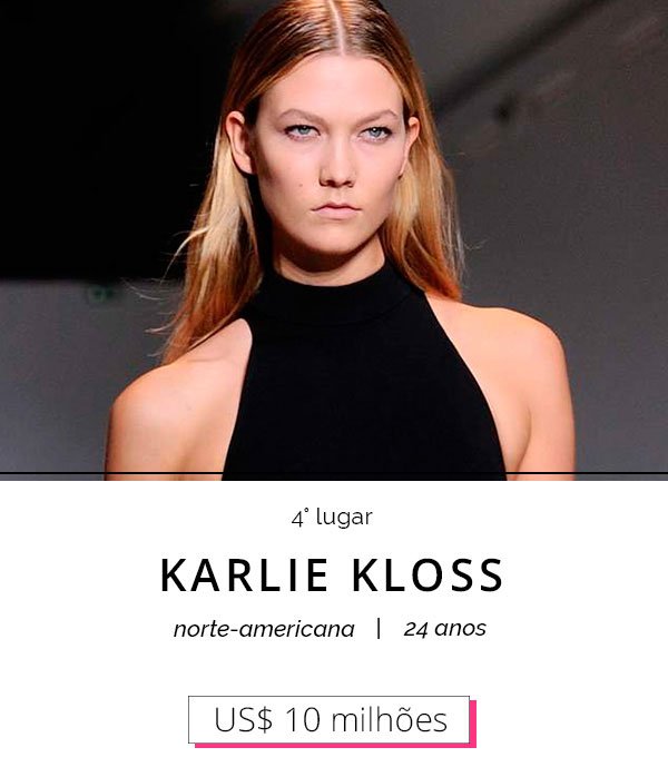 karlie kloss 4 lugar ranking modelos mais bem pagas do mundo 2016