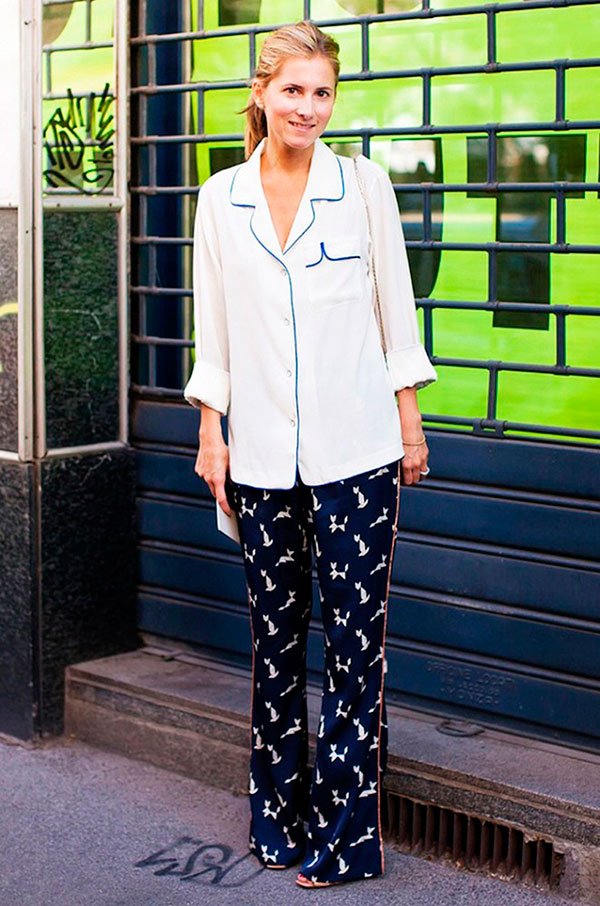 Marina Larroude usa look pijama