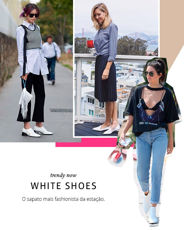 trendy now white shoes