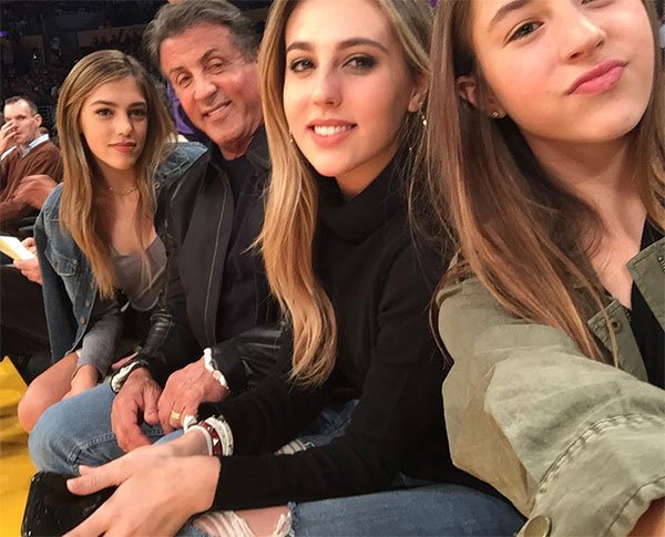 Sylvester Stallone e filhas