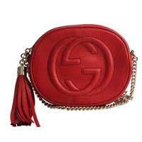 Bolsa Gucci Soho Chain Crossbody Vermelha