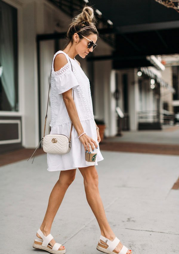 vestido branco street style