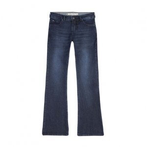 Calça Jeans Flare Feminina Com Lavação E Cintura Intermediária