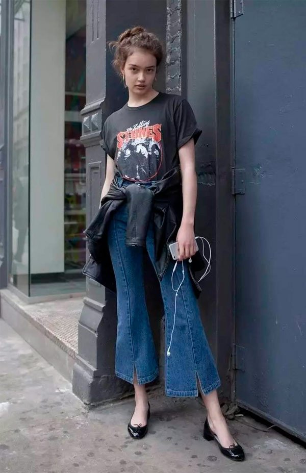It Girl - camiseta-cinza-calca-cropedd-sapatilha-preta - camiseta - Meia Estação - Street Style