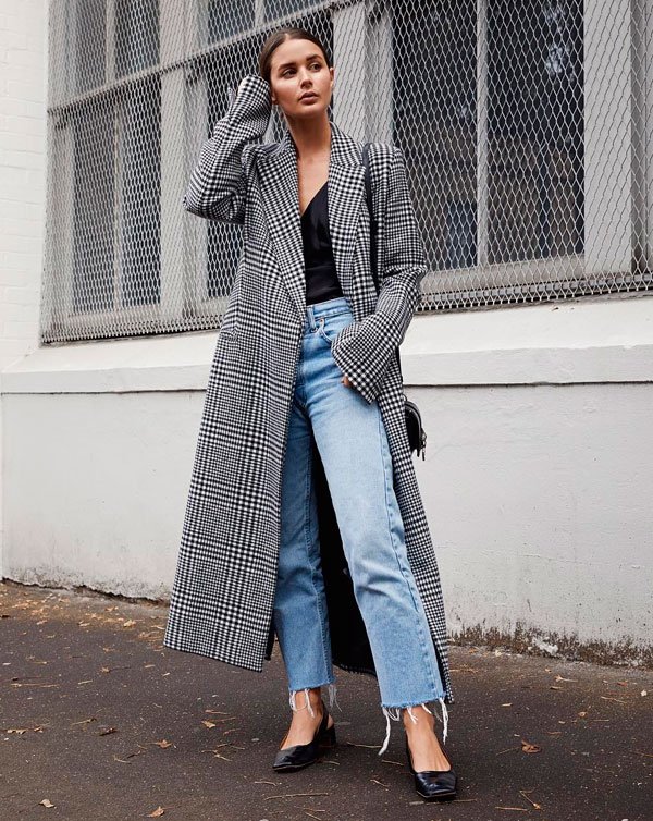 Sara Donaldson/Reprodução - blazer-trench-coat-calca-cintura-alta - calça cintura alta - inverno - street style