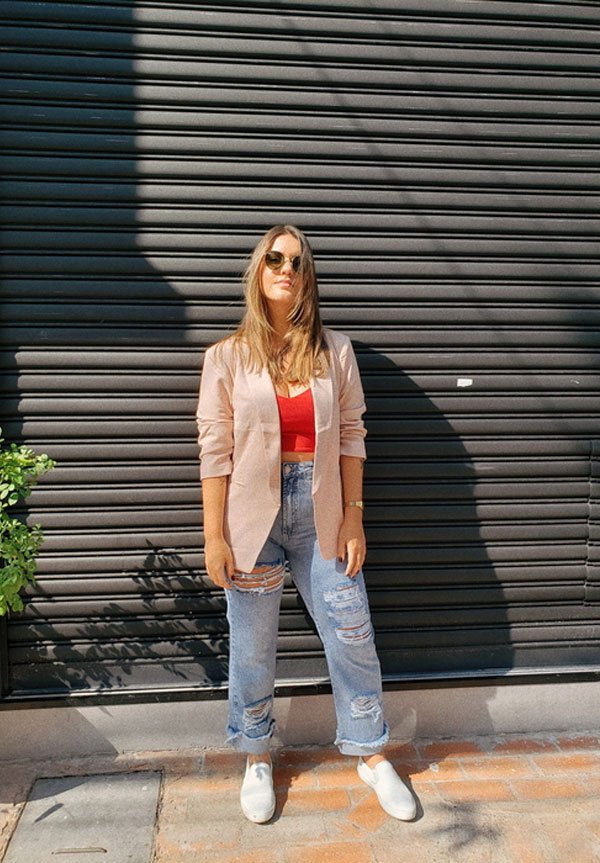 Lara Lincoln - cropped-blazer-calça-jeans - blazer - verão - street style
