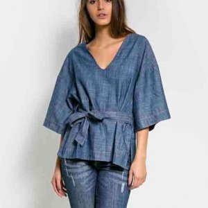 Kimono Jeans Tamanho: M - Cor: Azul