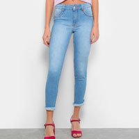 Calça Jeans Skinny Biotipo Cintura Baixa Feminina - Azul