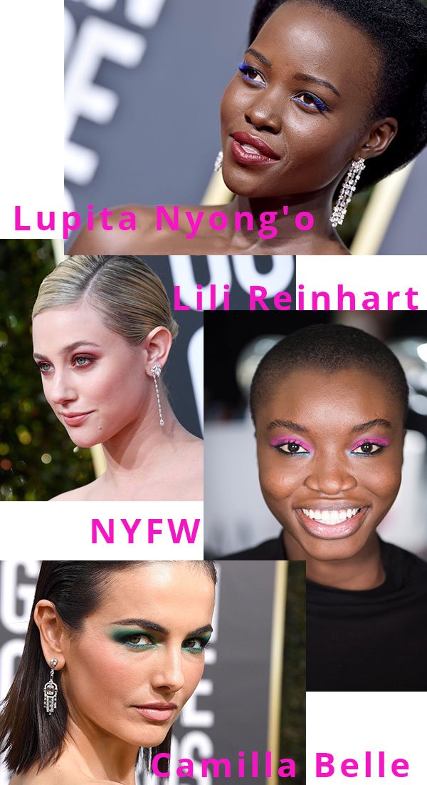 Lupita Nyongo, Lili Reinhart, Christian Siriano, Camilla Belle - Maquiagem Colorida - maquiagem colorida - verão - beleza