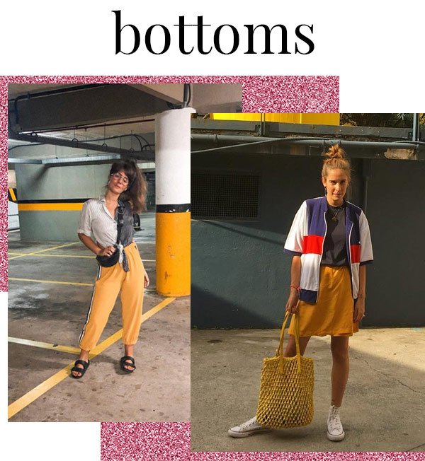 Juliana Lattuca e Thais Dutra Sá - bottoms - amarelo - verão - street style 2019