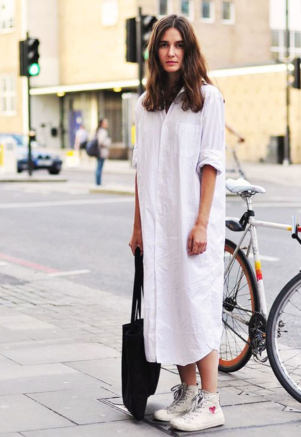 reprodução pinterest - vestido camisa - comfy e cozy - verão - street style
