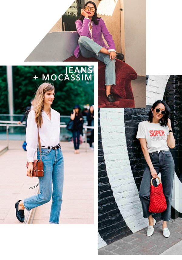 Anum Bashir, Lilly E. Beltran, Tilda Lindstam - jeans-mocassim - flats - verão - street-style