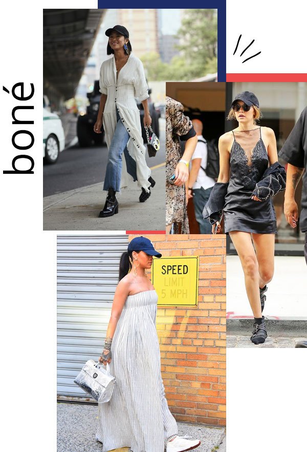 Aimee Song, Gigi Hadid, Rihanna - boné - sportswear - verão - street-style
